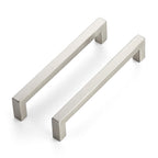 JOY DECOR 6 Pack Cabinet Handles, Brushed Nickel Cabinet Pulls, 6-1/4 Inch Kitchen Closet Handles Square Drawer Pulls Stainless Steel Drawer Hardware, 160mm Hole Centers