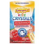 Emergen-C Kidz Crystals, On-the-Go Emergen-C Immune Support Supplement with Vitamin C, B Vitamins, Zinc and Manganese, Sparkly Strawberry, Stocking Stuffer - 56 Stick Packs