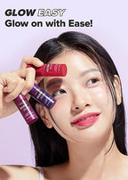 I DEW CARE Lip Gloss - Glow Easy Grape | Jojoba Seed Oil, Vitamin C, Pigmented Glossy Stain, Hydrating, Korean Makeup, Pink Color, Moisturizing, Nourishing Crystal Glass Clear, 0.20 FL Oz