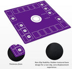 Playmat for Trading Card Game – 2-Player Trainer Mat with Damage Counters and Professional Storage Bag (Purple, Large)