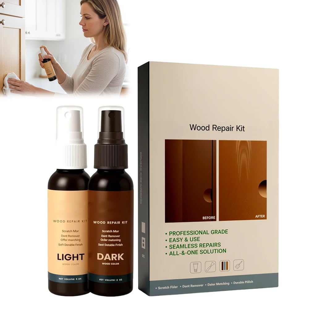 Professional Wood Floor Scratch Repair, Wood Repair Kit, Restore A Finish for Wood, Floor Cover Nicks and Scratches, Hides Minor Defects, Wood Furniture Repair Kit (1Set)