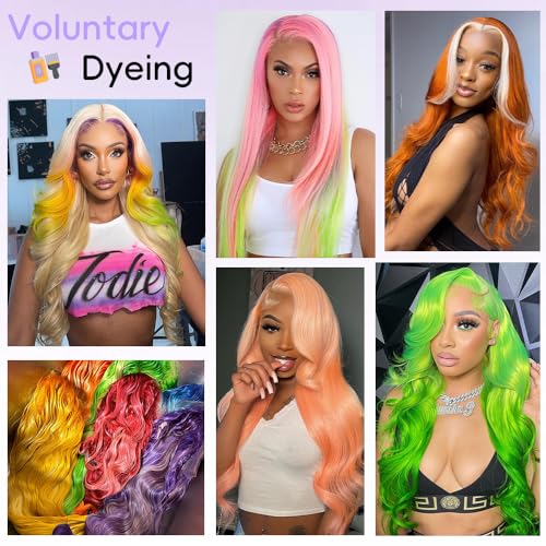 613 13x6 Lace Front Wig Human Hair Blonde Lace Front Wigs Human Hair Pre Plucked With Baby Hair Body Wave 613 Lace Front Wig Human Hair Glueless Blonde Human Hair Wig 38 Inch