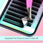 VAVALASH 6D W Shape Eyelash Extension 6D Premade Fans 0.07 D Curl Volume Lash Extensions Easy Fanning False Lashes Matte Black Volume Premade Cluster W Lashes(W Shaped-6D-0.07-D-8mm）