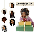 Satin Bonnet for Women Tie Band Hair Bonnet for Sleeping Large 2 Layered Silk Sleeping Cap Nightcap for Sleeping with 3PCS Hair Scrunchies (Leopard Print(Bonus3 Hair scrunchies))
