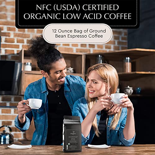 Lifeboost Coffee Espresso Ground Coffee - Low Acid Single Origin USDA Organic Coffee - Non-GMO Espresso Coffee Third Party Tested For Mycotoxins & Pesticides (Espresso Ground 12oz x 3 pack)