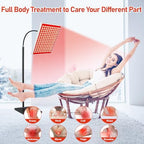 Red Light Therapy for Body, Red Infrared Light Therapy Panel with Stand, Red Light Therapy Lamp,LED 660nm Red Light and 850nm Near Infrared Light Therapy Device at Home for for Face Skin Full Body
