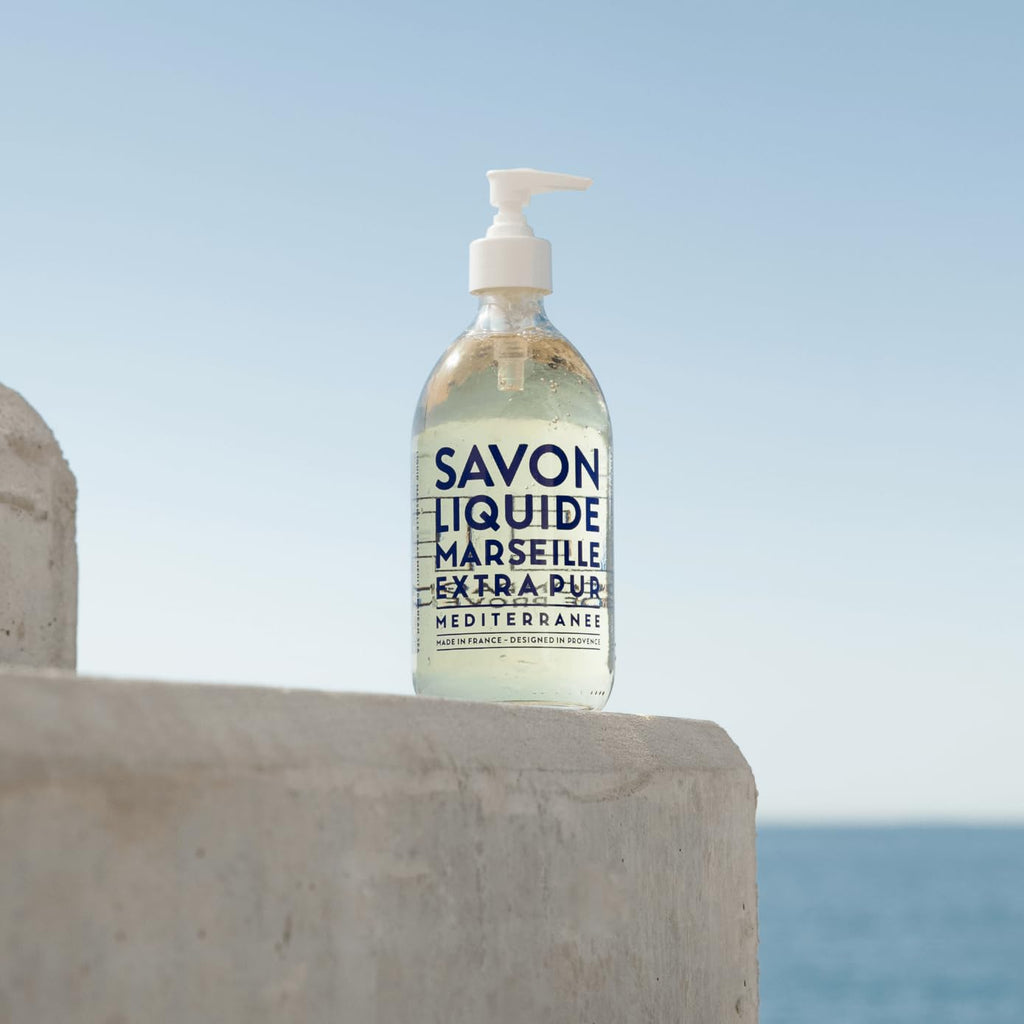 Compagnie de Provence Savon de Marseille Extra Pure Liquid Soap - Mediterranean Sea - 10 Fl Oz Plastic Pump Bottle