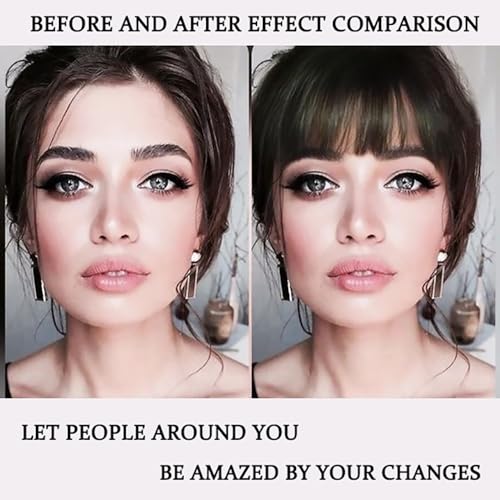 ORIGEN Clip in Bangs Real Human Hair Clip on Wispy Bangs Fringe with Temples Hairpieces Fake Front Bangs Extensions for Women Yellow Blonde Color