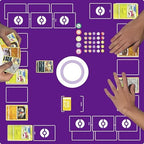 Playmat for Trading Card Game – 2-Player Trainer Mat with Damage Counters and Professional Storage Bag (Purple, Large)