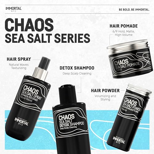 Immortal NYC 'Chaos' SEA SALT' TEXTURE/VOLUME POWDER- Flexible Extra Strong Hold - Natural Matte Look - 0.7oz/20gr (1 jar not 3)