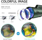 Birthday Gifts for Men Dad Him Husband Teen, 10x42 Compact Monocular Telescope, High Powered FMC & BAK4 Scope, for Fathers Day, Outdoors Survival Hiking Gear for Adventure, White Elephant Gifts
