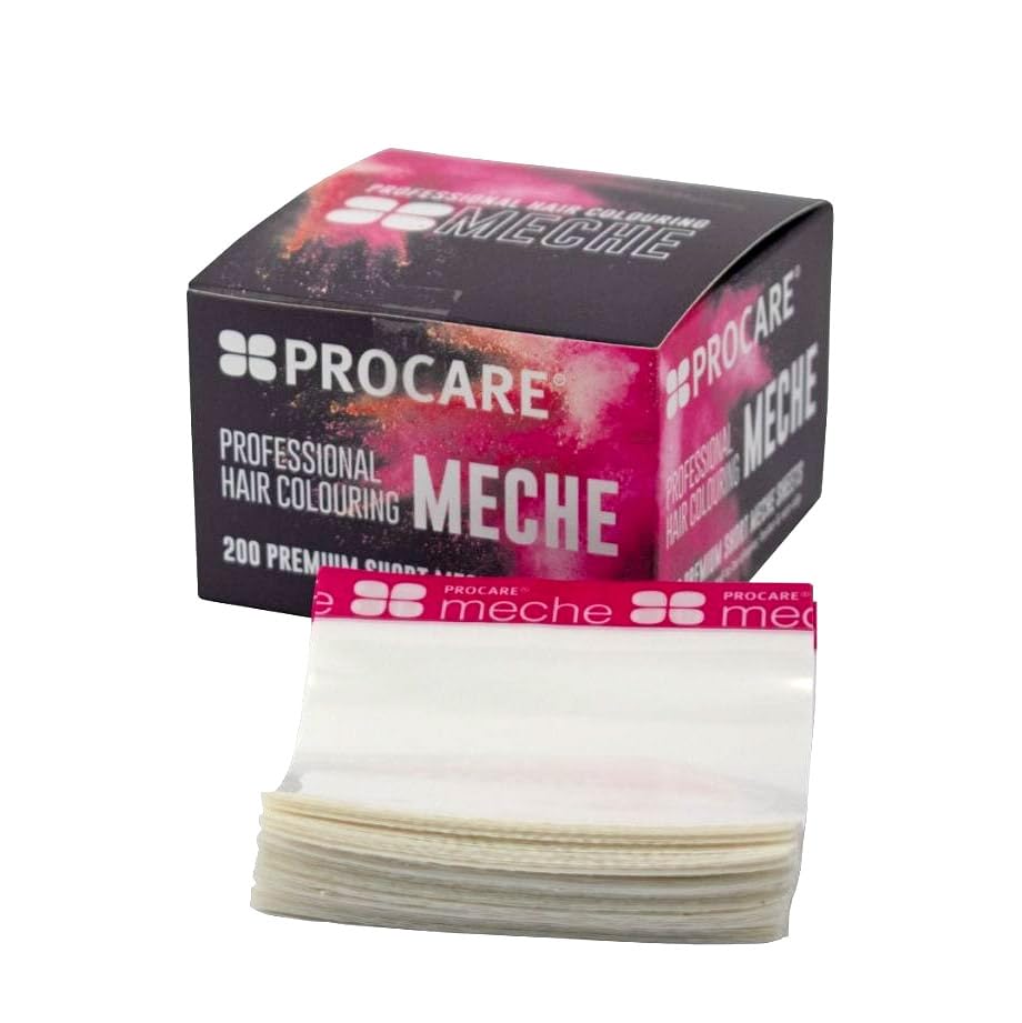 Procare 200x Short Meche Strips (100mm x 92mm) - Hair Meche Strips to Use as Foil Alternative. Salon & Styling Equipment. Hair Accessories for Professional Use.