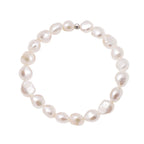 White Cultured Freshwater Pearls Bracelet for Women, 7.0 Inches