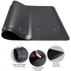 Barber Salon Chair mats for Hairstylist Standing Anti Fatigue 3'x4' Barber Shop Salon Floor Mat - Black Square Hair Floor Mat 1/2" Thick, Hair Cutting Hairdressing Equipment