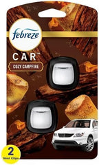 Febreze Air Freshener – Car Vent Clip – Cozy Campfire 4 Ct Pack of 2