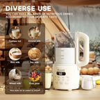 Nut Milk Maker,8 in 1 New Upgrade Soy Milk Maker Automatic for Almond,Oat,Plant-Based Milk and Non-Dairy Beverages,42oz Almond Milk Maker Machine with Delay Start/Self Clean/Boil Water