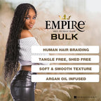 Sensationnel Empire bulk braiding – deep human hair braids for knotless boho box or curly loose wave styles (18 inch, S4/27)