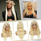 26 Inch 613 13x6 Lace Front Wig Human Hair Blonde Wig Human Hair 200 Density Blonde Lace Front Wigs Human Hair Pre Plucked 613 Body Wave Human Hair Wig 613 HD Lace Frontal Wigs Human Hair
