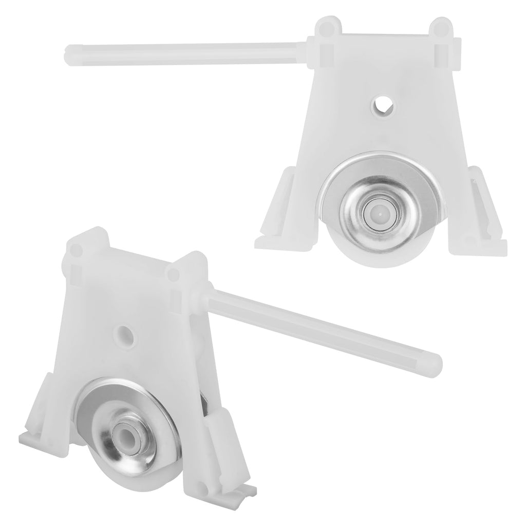 2 Pack Sliding Screen Door Lower Roller Assembly, Compatible with Andersen Part #1997310 (1991 to Present), Durable Wear-Resistant Wheels, Adjustable Vertical Height Wheels, Smooth Sliding, White