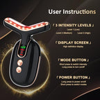 Facial Massager Red-Light-Therapy-for-Face, Neck Skin - Face S culpting Wand Tool, L E D Facial Beauty Device Portable at-Home Face Tool for Skin Care