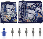 Blood Pressure Cuff *2, Extra Large for Big Arms(40-66cm)&Small Blood Pressure Cuff for Pediatric/Kids(15-24cm) - 6 Different Blood Pressure Connectors are Compatible with Most Bp Monitors(Blue)