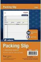 Adams Packing Slip Book, 3-Part, Carbonless, 5-9/16 x 7-5/16 Inches, 50 Sets per Pad (T5082),White/Canary/Pink