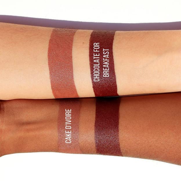 Beauty Bakerie Lip Whip Liquid Lipstick for Women, Waterproof Lip Gloss, Tint, Stain Long Lasting Hydrating Moisturizer, Matte or Metallic, 3.5mL, Cake d’Ivoire