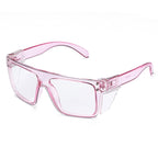 BINGKING ANSI Z87 UV400 Transition Photochromic Pink Safety Glases sunglasses for women (Clear pink (clear shield))
