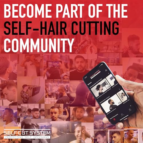 Self-Cut System - 3 Way Mirror with Lights - Three Way Mirror for Self Hair Cutting - Over The Door Mirror - Trifold Mirror - 360 Mirror - Barber Mirror - Self Haircut Mirror (Travel 3.0 LED)