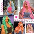 30 Inch Lace Front Wig Human Hair 13x6 Body Wave Blonde Lace Front Wigs Human Hair Transparent 613 HD Lace Frontal Wig Pre Plucked with Baby Hair 180% Density