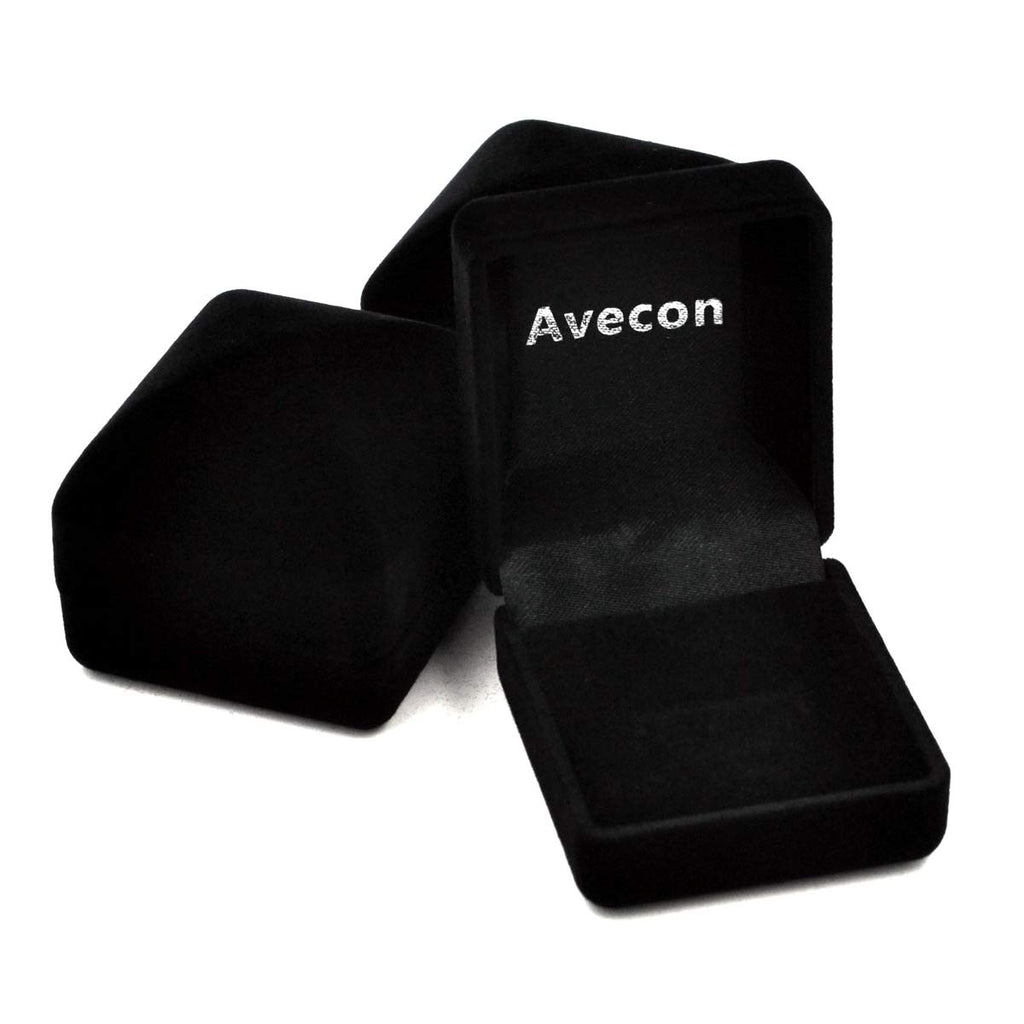 AVECON 1.35CT Princess Cut Engagement Ring Set for Women Cubic Zirconia, 6