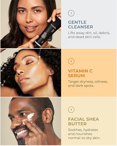 Buttah Skin by Dorion Renaud Complete Melanin-Rich Skin Care Kit | Shea Butter, Vitamin C Serum, Facial Cleanser | Organic & Natural | Black-Owned