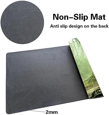 MTG Playmat Size 24x14in Free Storage Bags Non-Slip Backing, Ideal for Card Game Enthusiasts TCG Playmat (Forest Spirit Realm-Deck)
