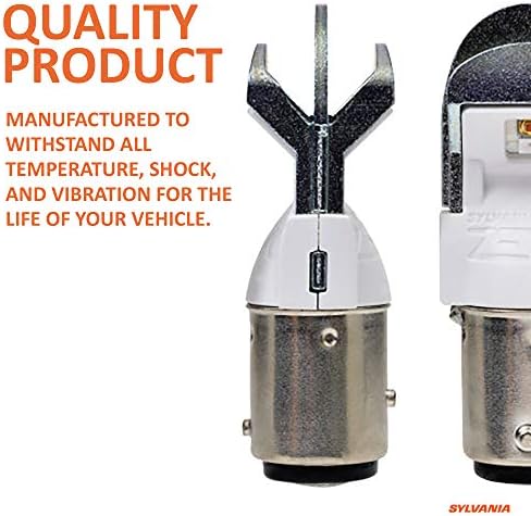 SYLVANIA - 2357 ZEVO LED Red Bulb - Bright LED Bulb, Ideal for Stop and Tail Lights (Contains 2 Bulbs)