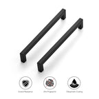 Ravinte 10 Pack 8 Inch Kitchen Square Cabinet Handles Matte Black Cabinet Pulls Black Drawer Pulls Kitchen Cabinet Hardware Kitchen Handles