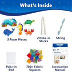 Skillmatics Poke-in Art - Underwater Animals, Mess-Free Arts & DIY Wood Crafts for Kids, Creative Kit, Gifts for Girls & Boys Ages 4, 5, 6, 7, 8, 9