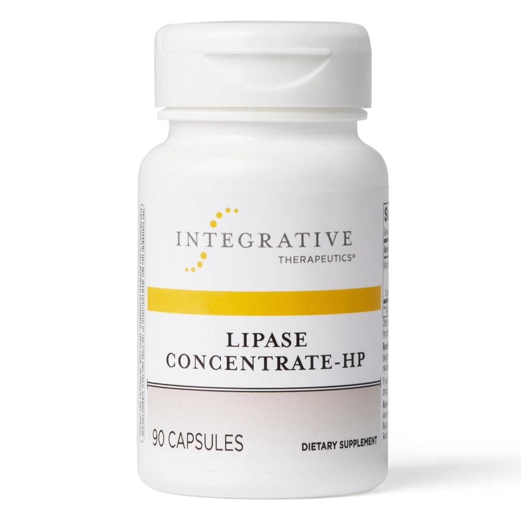 Integrative Therapeutics Lipase Concentrate-HP - Enzyme Supplement for the Digestion of Fats - Nutrient Absorption & GI Tract Health Support* - Dairy-Free & Vegan - 90 Count (45 Servings)