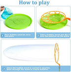 JOYIN Big Bubble Wands Set with with Tray, 21" Giant Bubble Wands Bulk for Kids, Summer, Outdoor Play Period & Birthday Party & Games, 6 Pcs Solution Suitable, Suitable for All Age People