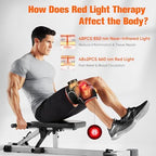 Upgraded Red Light Therapy Knee Brace - Knee Massager with 4 Vibration Areas, 660nm&850nm, Wireless Controller, Near Infrared Red Light Therapy Heated Device for Knee Elbow Shoulder Pain