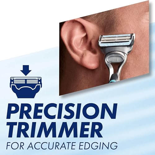 Gillette Skinguard Sensitive Razor Blades For Men, Refills With Precision Trimmer, 8 Count, Pack Of 1