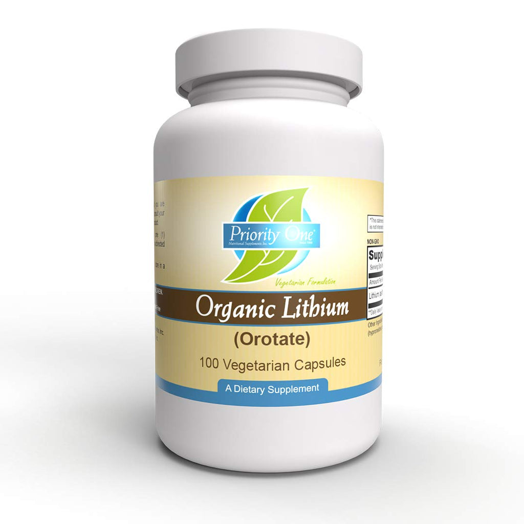 Priority One Vitamins Lithium Orotate 5mg 100 Vegetarian Capsules