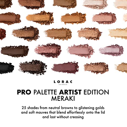 LORAC PRO Matte & Shimmer Eyeshadow Palette, Metallic High Pigmented, Mirror Compact