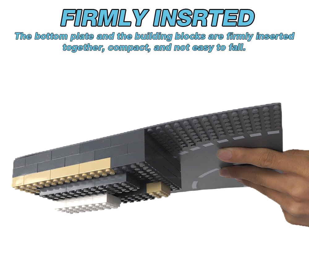 JNZong 9 Pack Road Base Plates for Building, Road Baseplates 100% Compatible with All Major Brands,Platten for City Sets(10"x10")