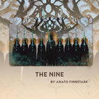 The Nine Black Riders (Stitched) - MTG Playmat by Anato Finnstark - Compatible with Magic The Gathering Playmat - Original Play Mat Art Designs