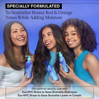 Eva NYC Brass to Sass Brunette Conditioner, Blue Conditioner for Brassy Hair, Neutralizes Brassy Red and Orange Tones, 8.8 fl oz