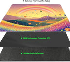 MTG Playmat Magic Card Playmat Game Mat,TCG & CCG Card Games Mat with Free Storage Bags Size 24 x 14 Inches (No with Zones,Sun2)