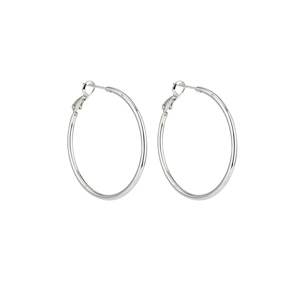 Aloooha Lightweight Surgical Stainless Steel Hoop Earring for Women, Silver Hoop Earrings for women,925 Sterling Silver Post Hypoallergenic, Daily Wear Versatile Hoops (3 Pairs(30/40/50mm))