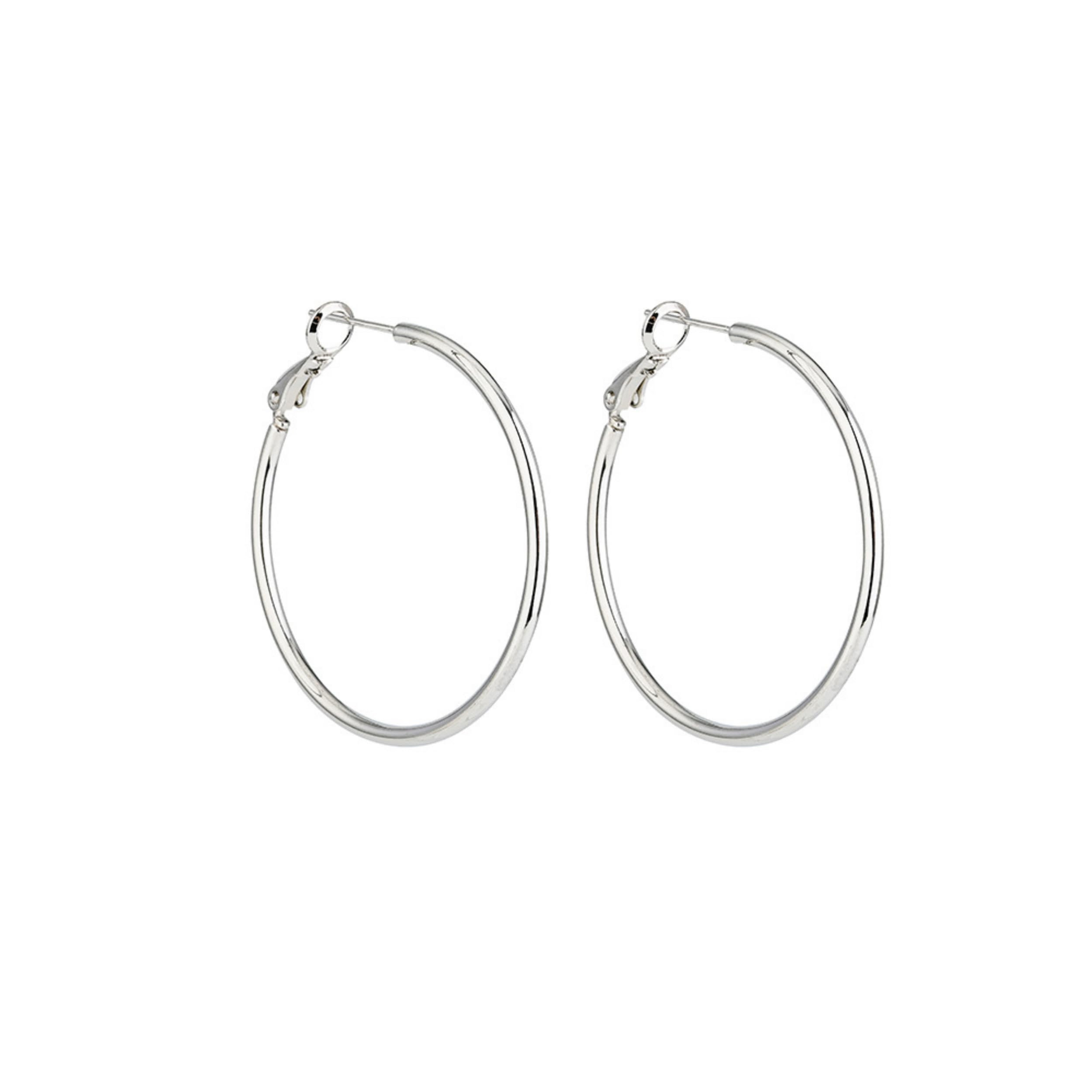 Aloooha Lightweight Surgical Stainless Steel Hoop Earring for Women, Silver Hoop Earrings for women,925 Sterling Silver Post Hypoallergenic, Daily Wear Versatile Hoops (3 Pairs(30/40/50mm))