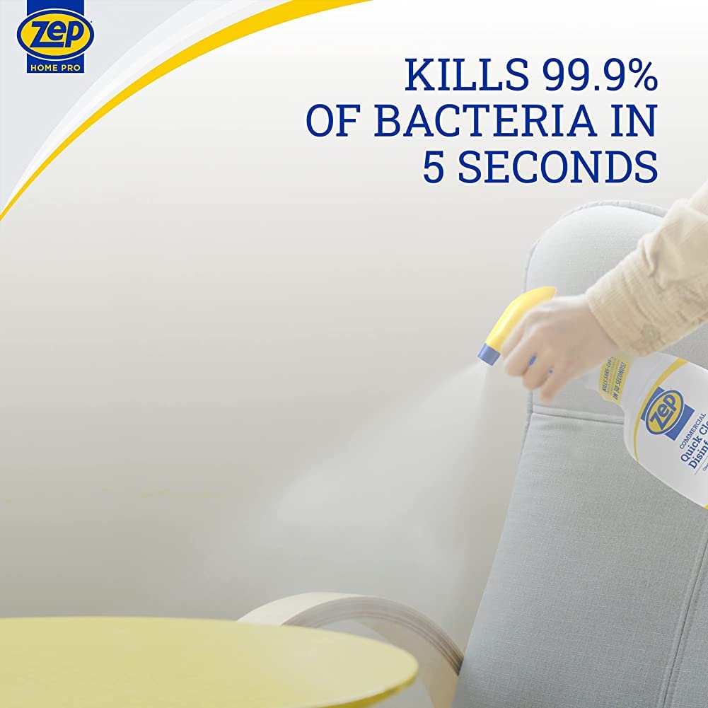 Zep Home Pro Commercial Quick Clean Disinfectant - 32 Fl. Oz. - R49806 - Pro Trusted Cleaning Power: Now in Refreshing Scents and Family Friendly Formulas (6)