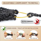 Boho Majesty Twist Crochet Hair 26" - 8 Packs Black Pre Twisted Micro Passion Twist Crochet Hair Curly Senegalese Dreadlocks Extensions Pre-looped Soft Locs Braids for Women Synthetic